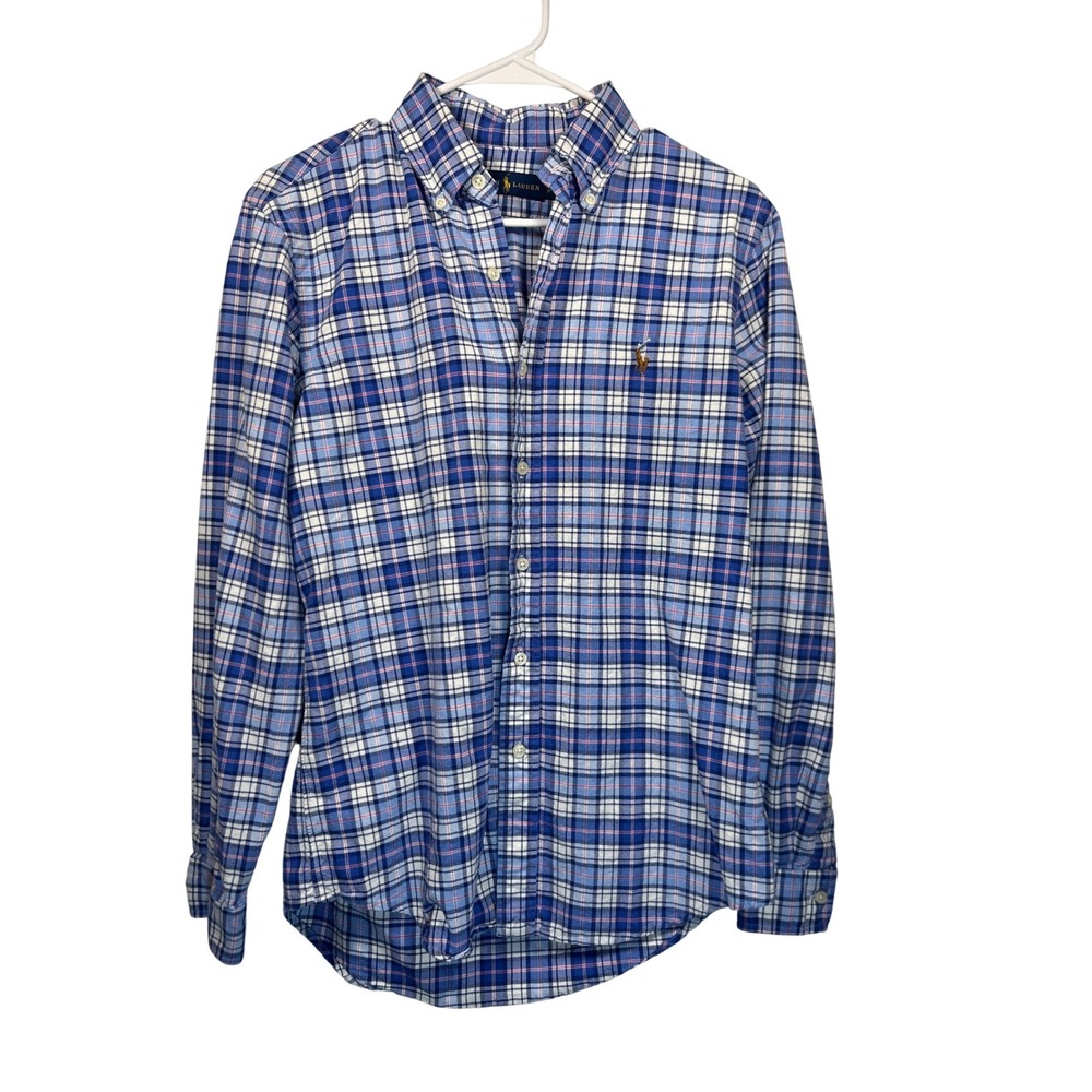 Ralph Lauren‎ Mens Plaid Button Down Long Sleeve Shirt Small Casual
